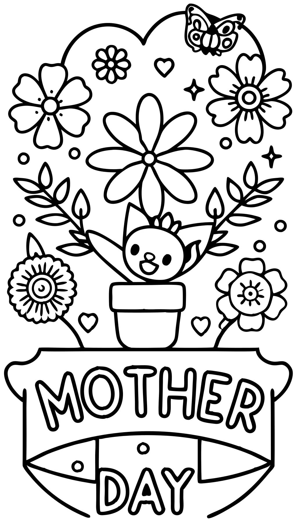 coloring pages for mother’s day